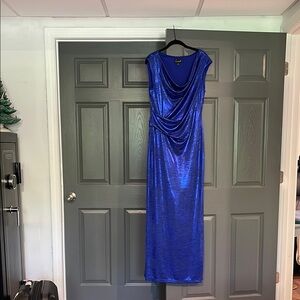 Elegant Blue Shimmer Dress
